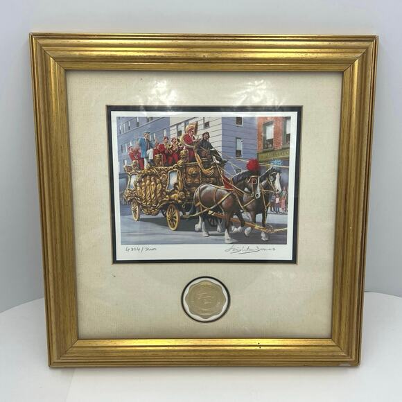 Emmett Kelly Clown Circus Collection Framed Lithograph Signed Art 15"x16" - Picture 1 of 13